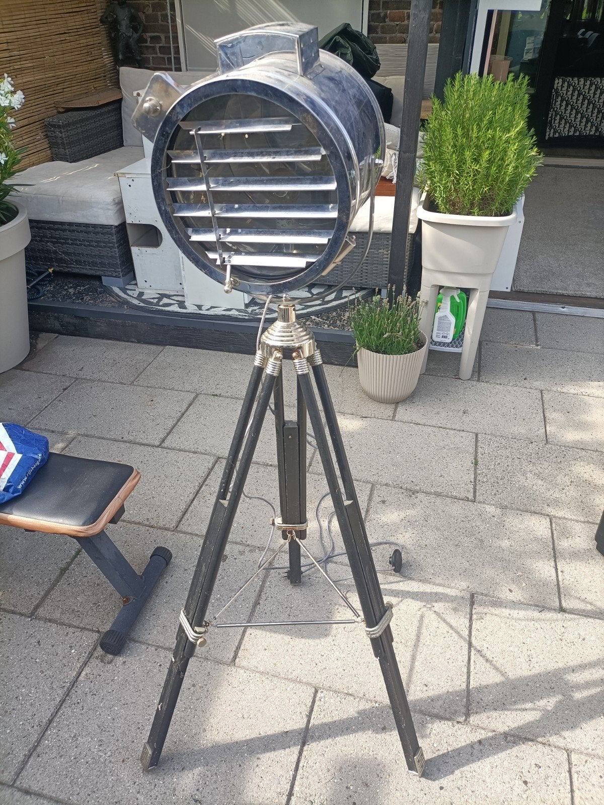 Vintage Studio Lamp op Statief - Industriële Stijl, Ophalen, Gebruikt, 100 tot 150 cm, Industrieel, Vintage, Retro