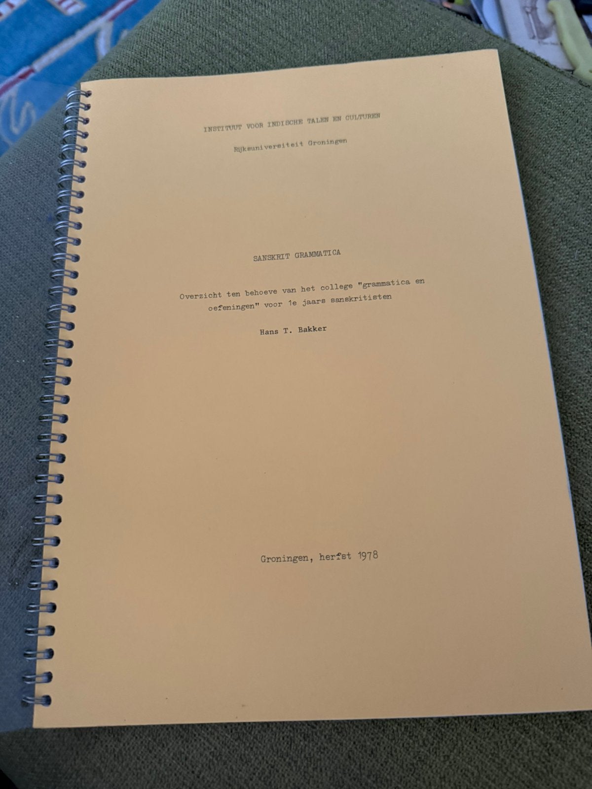 Sanskriet grammatica, Ophalen of Verzenden, Zo goed als nieuw, Overige onderwerpen, Achtergrond en Informatie