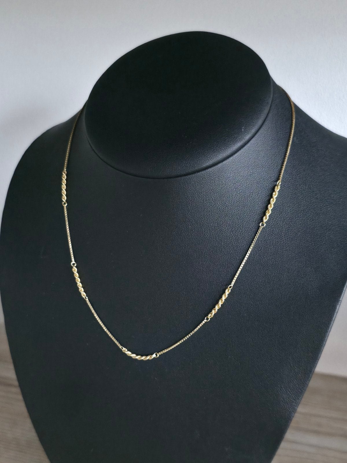Gouden ketting 14k 585 venetiaan schakel met rope 3,63g 45cm, Ophalen of Verzenden, Zo goed als nieuw, Goud, Goud