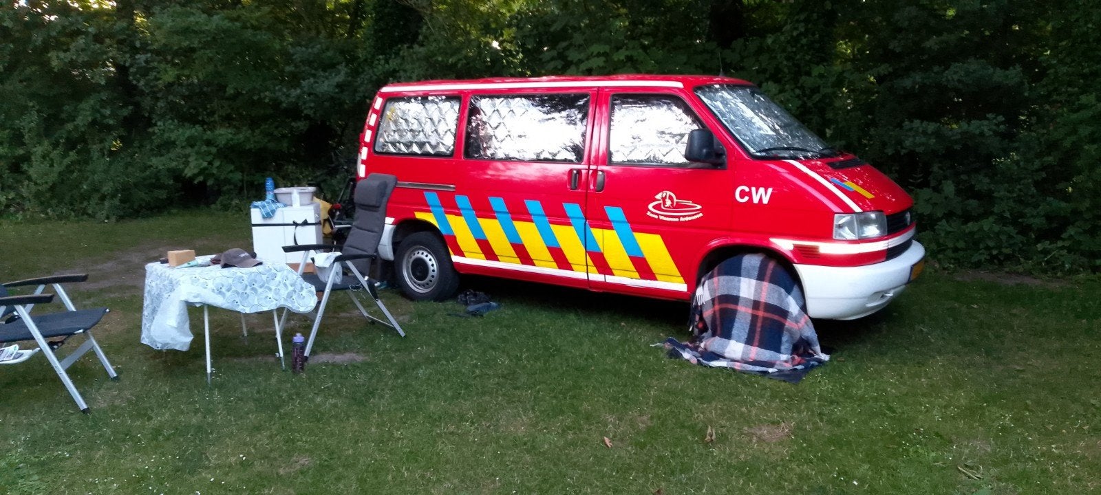 Unieke VW T4 Politie/Brandweer Camper -Handgemaakt Interieur, Auto's, Volkswagen, Overige carrosserieën, Leder en Stof, Grijs
