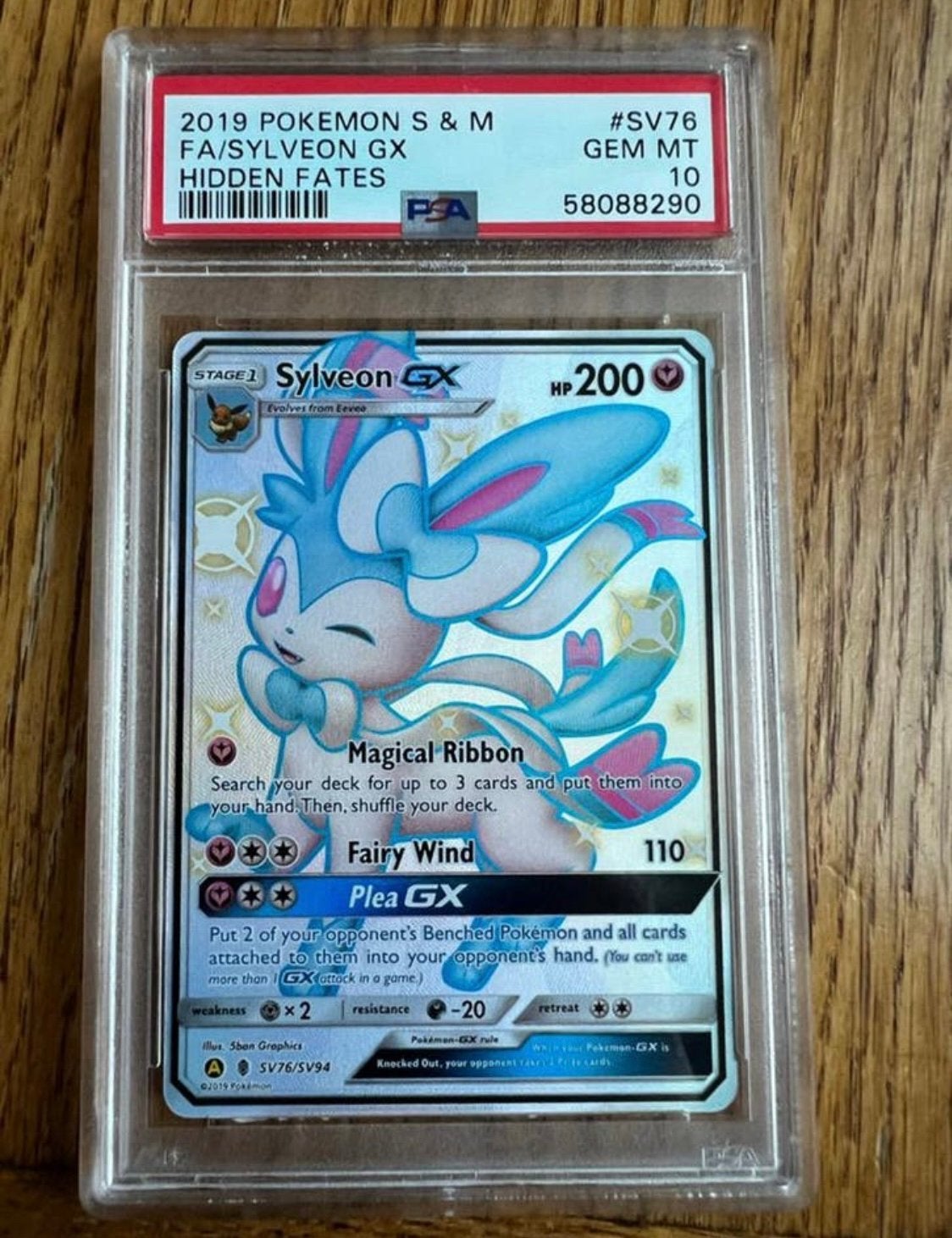 Sylveon GX #SV76 Pokemon Hidden Fates PSA 10, Ophalen of Verzenden