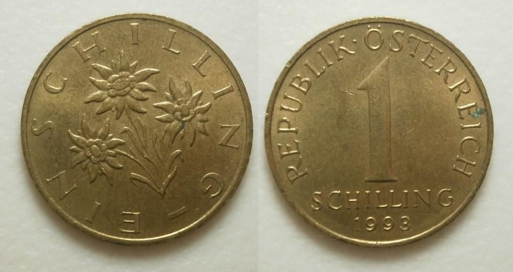 PD31289 Oostenrijk 1 Schilling 1993, Postzegels en Munten, Munten | Europa | Niet-Euromunten, Ophalen of Verzenden, Oostenrijk