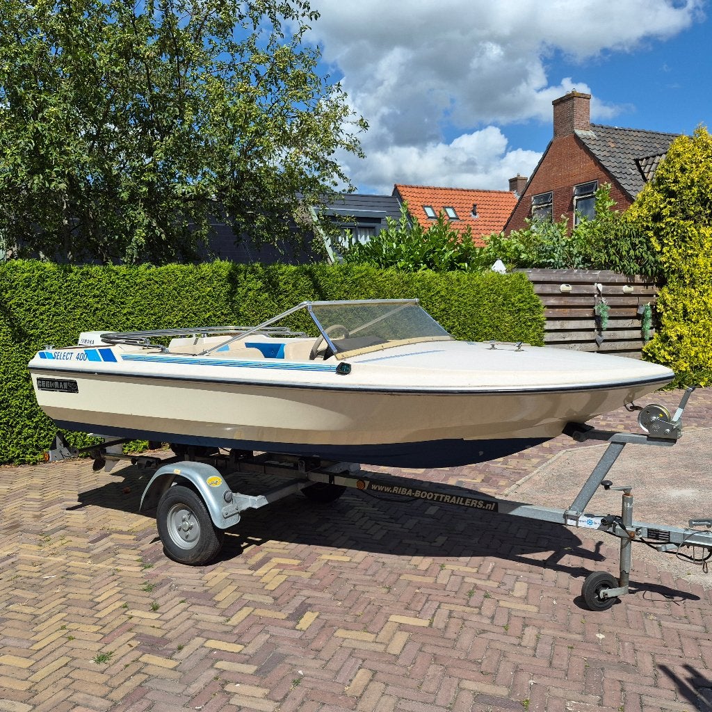 Beekman Select 400 met 9.9pk en trailer (2e motor, met werk), Watersport en Boten, Speedboten, Ophalen, Gebruikt, Met afstandsbediening