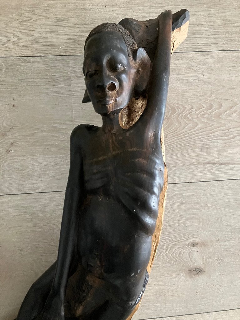 Afrikaans houten beeld uit ebbenhout?, Antiek en Kunst, Ophalen of Verzenden
