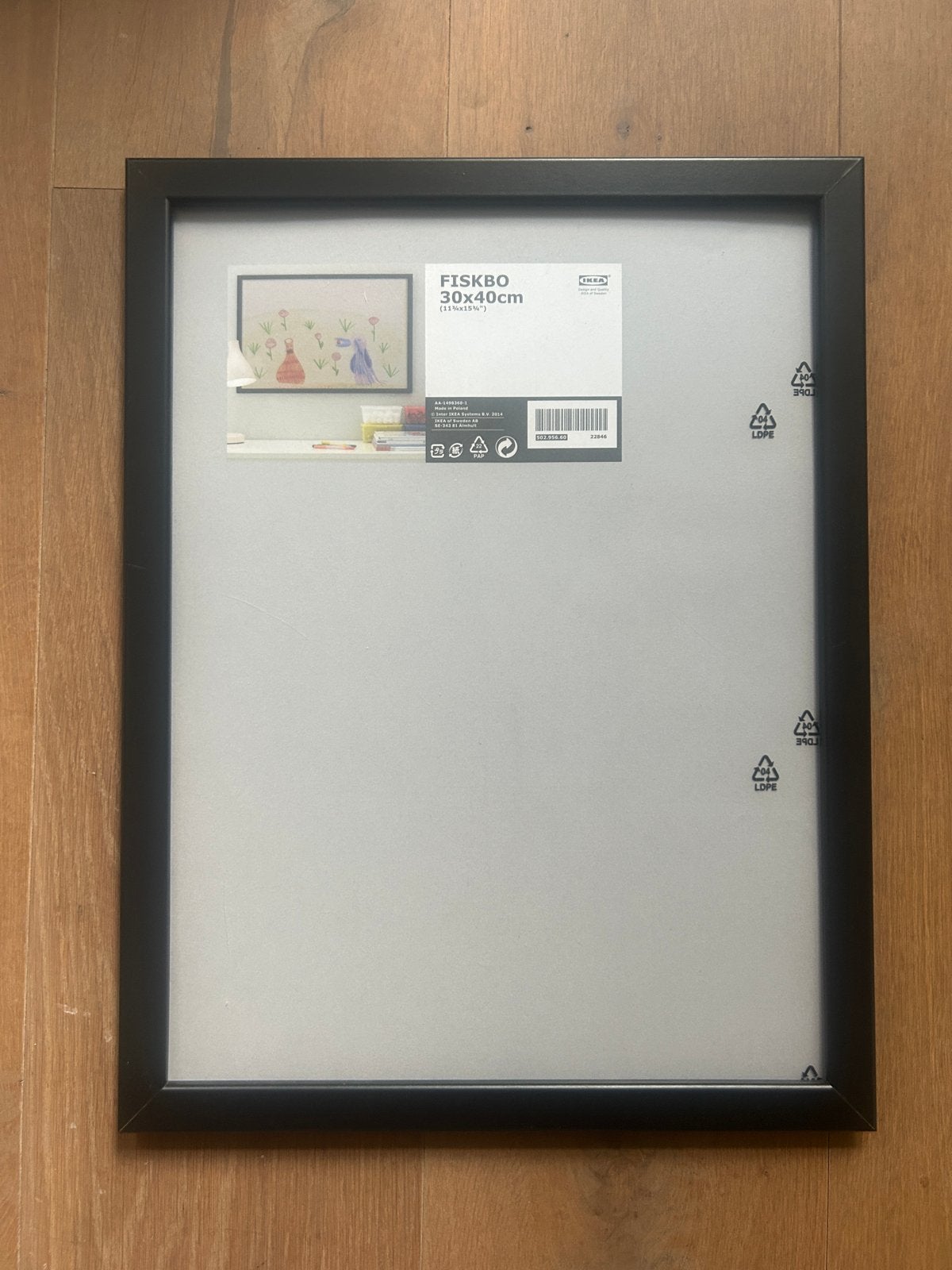 IKEA FISKBO fotolijst 30x40 cm zwart, Ophalen, Kunststof, Nieuw, Fotolijst