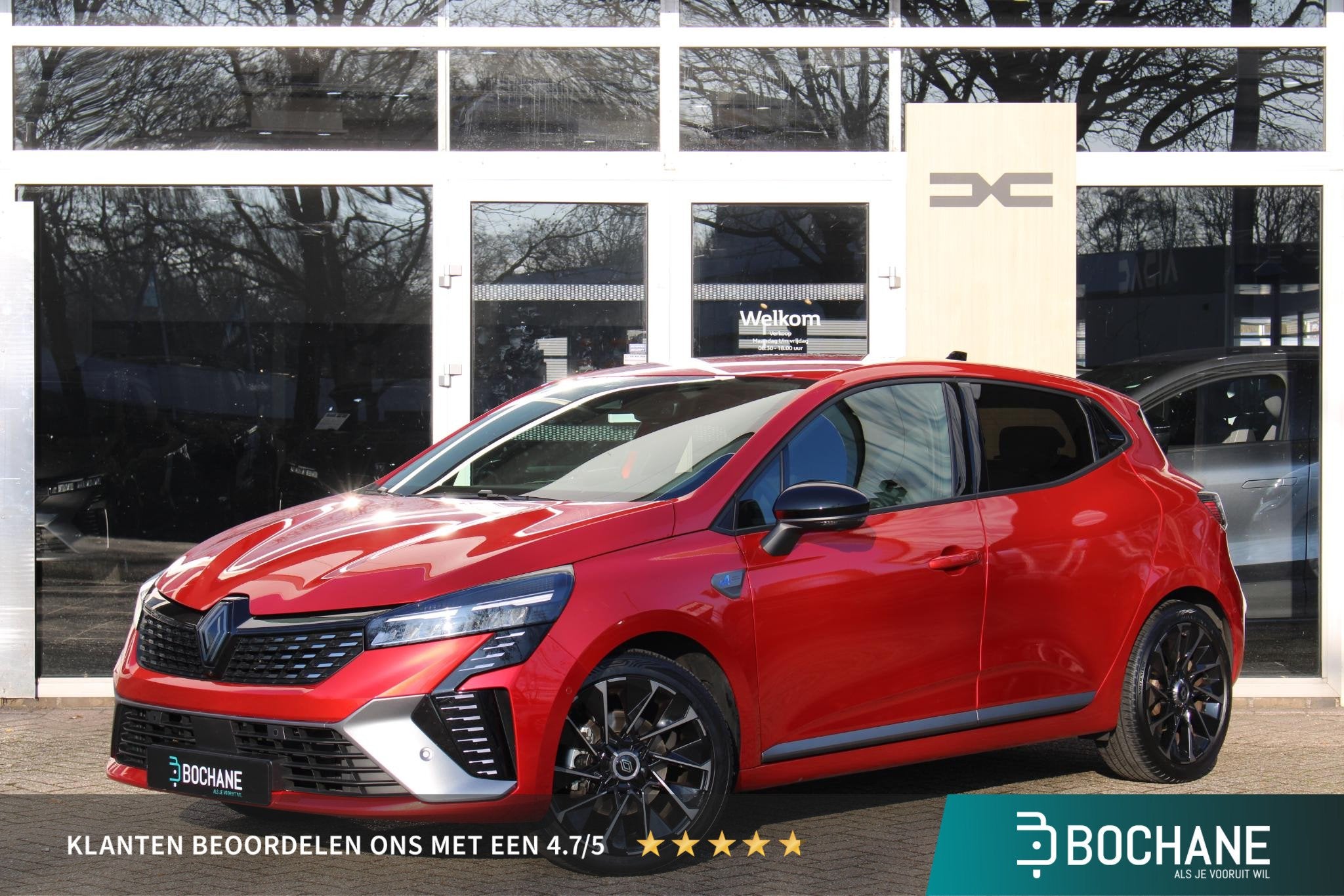 Renault Clio 1.6 E-Tech Full Hybrid 145 esprit Alpine | 360, Auto's, Gebruikt, Met garantie (alle), Leder en Stof, Origineel Nederlands