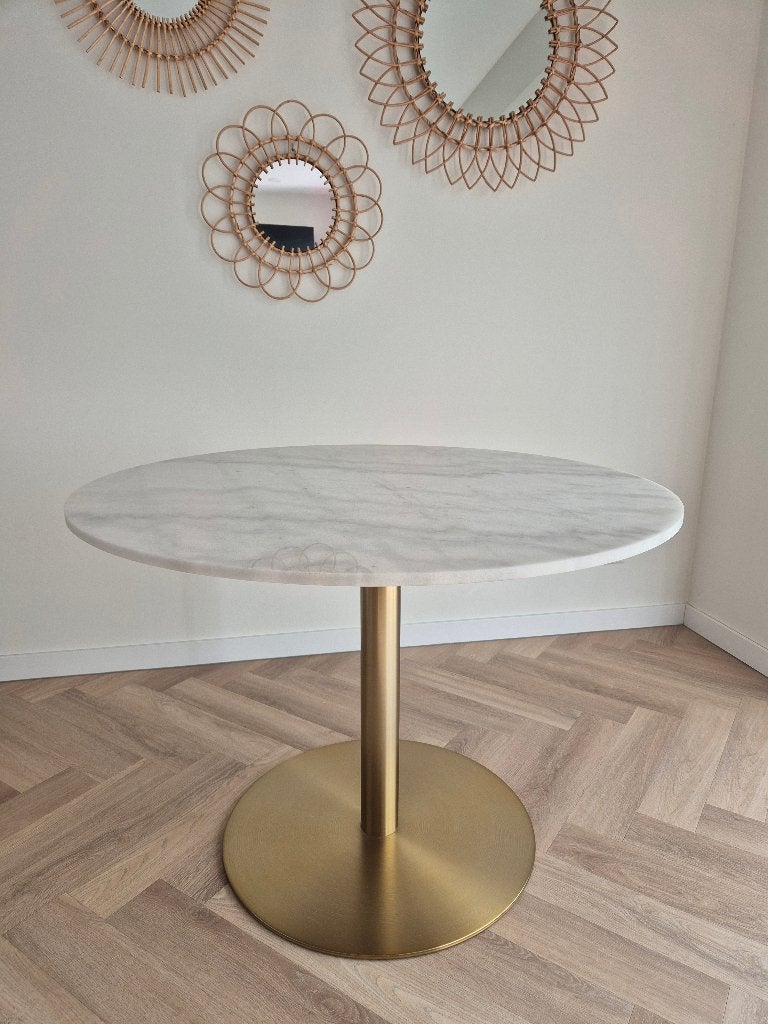 Eettafel Richfield marmer, Ophalen, Overige materialen, Gebruikt, Rond