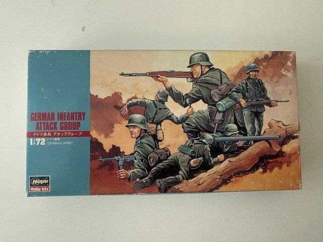 ROWASP OUTLET | Hasegawa 1/72 31130 German Infantry STARTED, Gebruikt, 1:50 of kleiner, Hasegawa, Ophalen of Verzenden