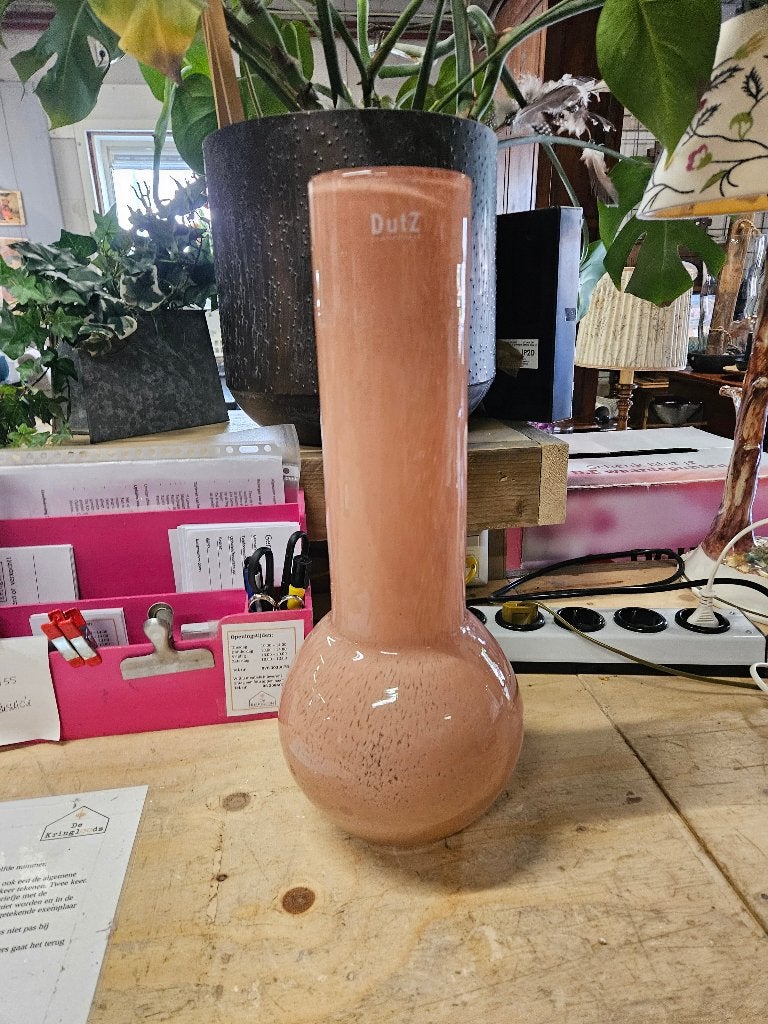 Dutz vaas, Ophalen of Verzenden, Overige kleuren, Glas, Minder dan 50 cm