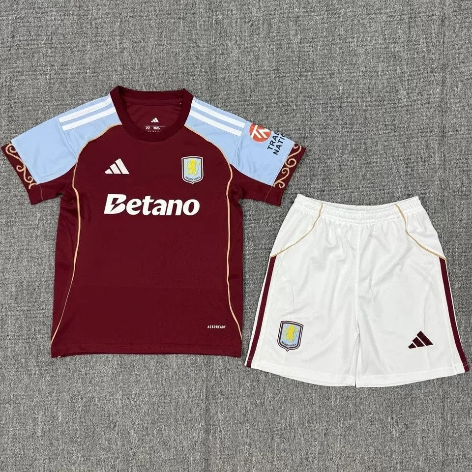 Aston Villa thuis kinderset 2025/26 | Nieuw + Bedrukking, Verzenden, Nieuw, Shirt