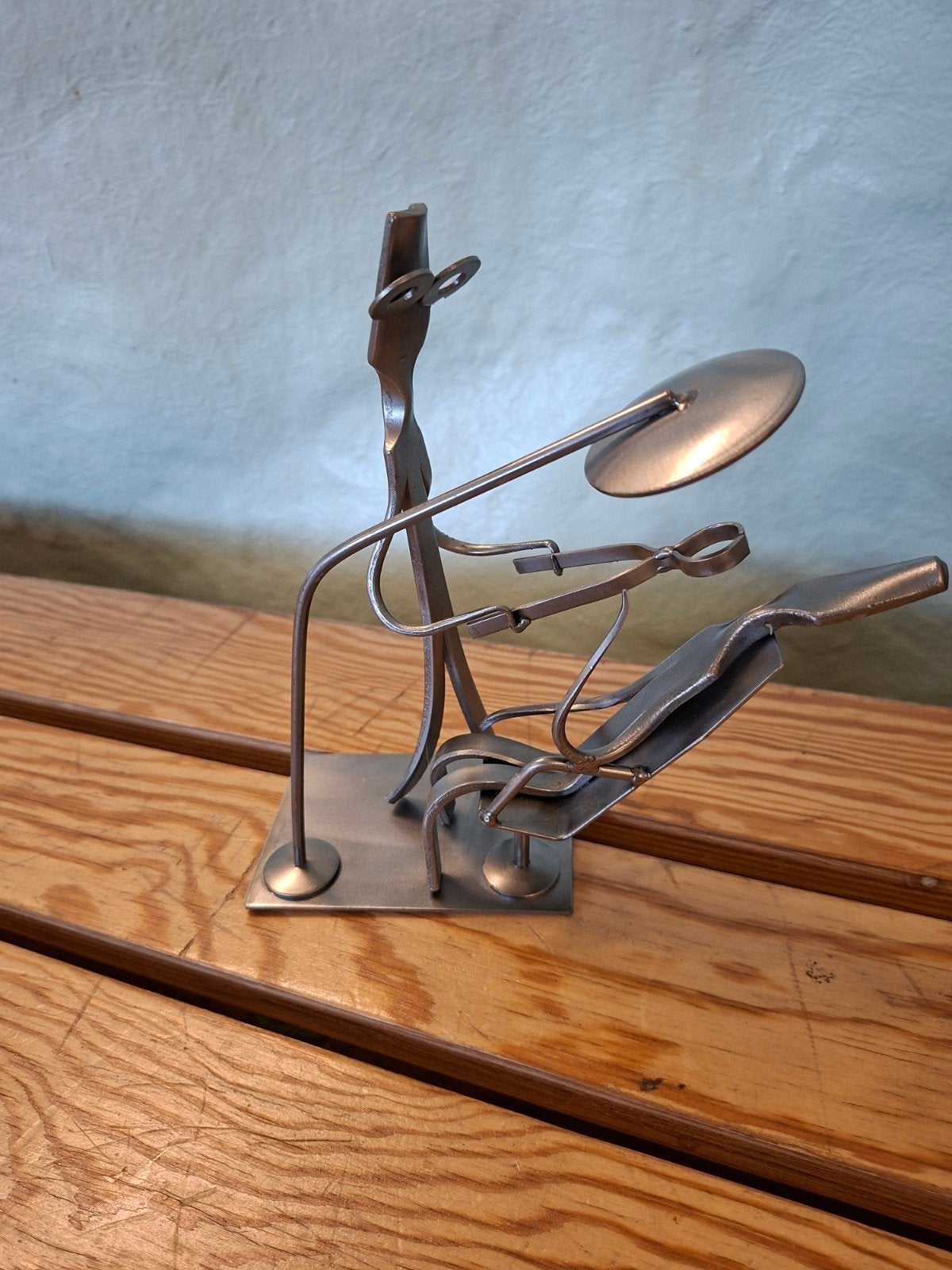Metalen sculpturen: diverse beroepen en hobby's, Zilver, Overige onderwerpen, Minder dan 20 cm, Ophalen of Verzenden