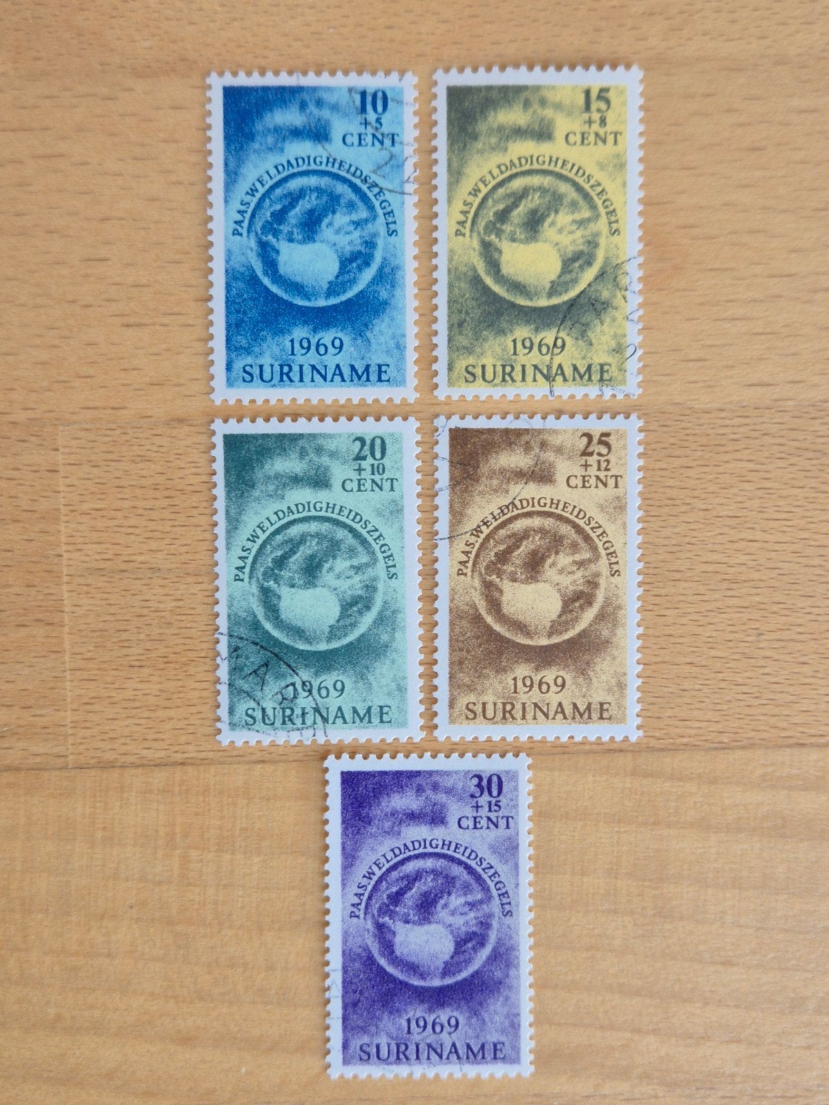 Suriname 1969 Paaszegels, Ophalen of Verzenden, Gestempeld
