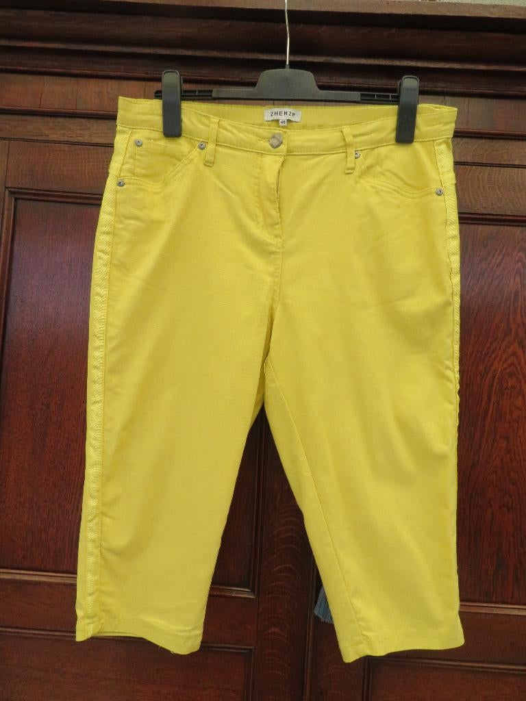 Dames broek  3/4 Zhenzi mt.48 nieuw geel, Zhenzi, Geel, Maat 46/48 (XL) of groter, Nieuw
