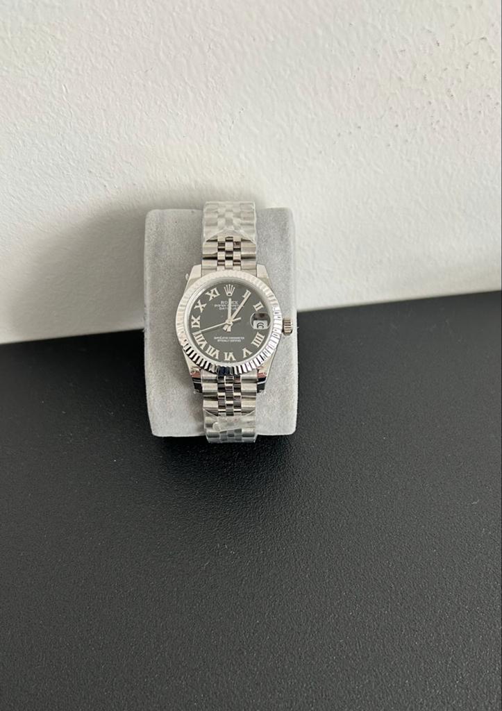 Rolex Datejust Dames Horloge Staal Zwart Wijzerplaat, Sieraden, Tassen en Uiterlijk, Horloges | Dames, Ophalen, Polshorloge, Nieuw