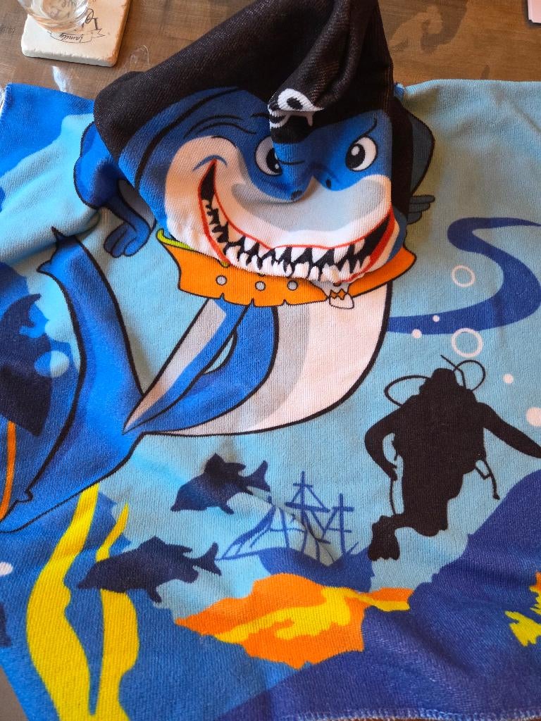 draken badcape, Kinderen en Baby's, Kinderkleding | Kinder-zwemkleding, Gebruikt, Jongen of Meisje, One size, Ophalen of Verzenden