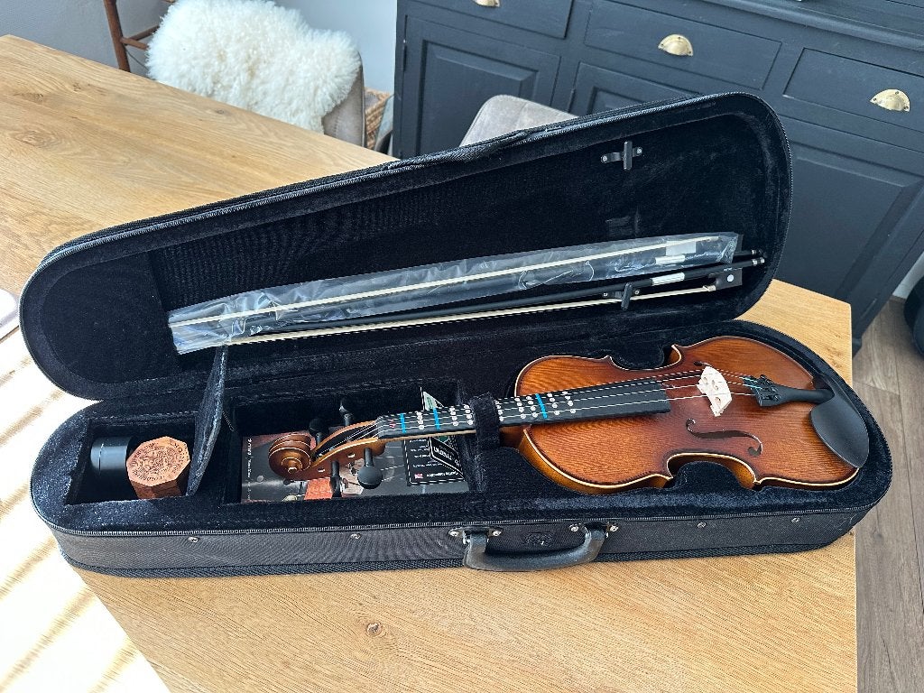 Viool met koffer en strijkstok - Zo goed als nieuw, Muziek en Instrumenten, Ophalen, Overige formaten, Viool, Zo goed als nieuw