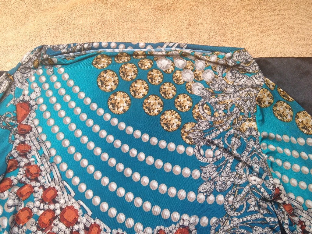 Turquoise top, Maat 38/40 (M), Zo goed als nieuw, Zonder mouw, Verzenden