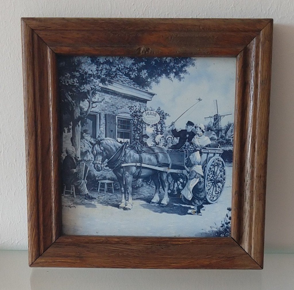 ingelijste tegel Hulde aan het bruidspaar, volgnr 21, Ophalen of Verzenden