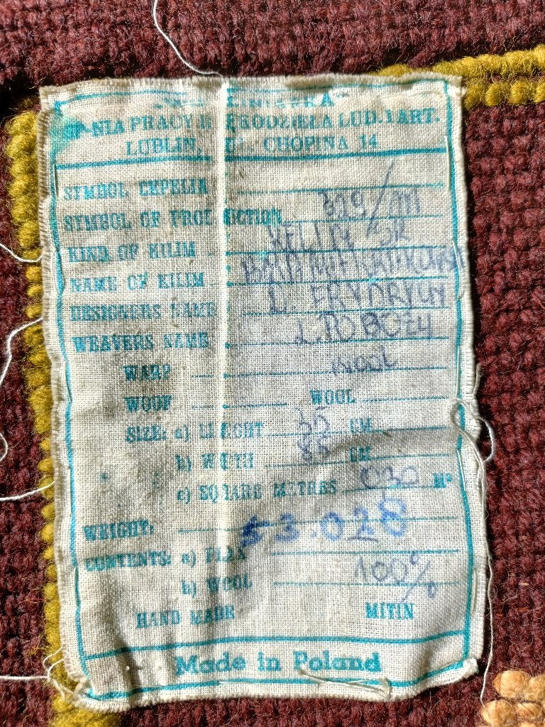 Vintage 100% wollen wandkleed Krakau poort, Lublin, Polen, Ophalen of Verzenden