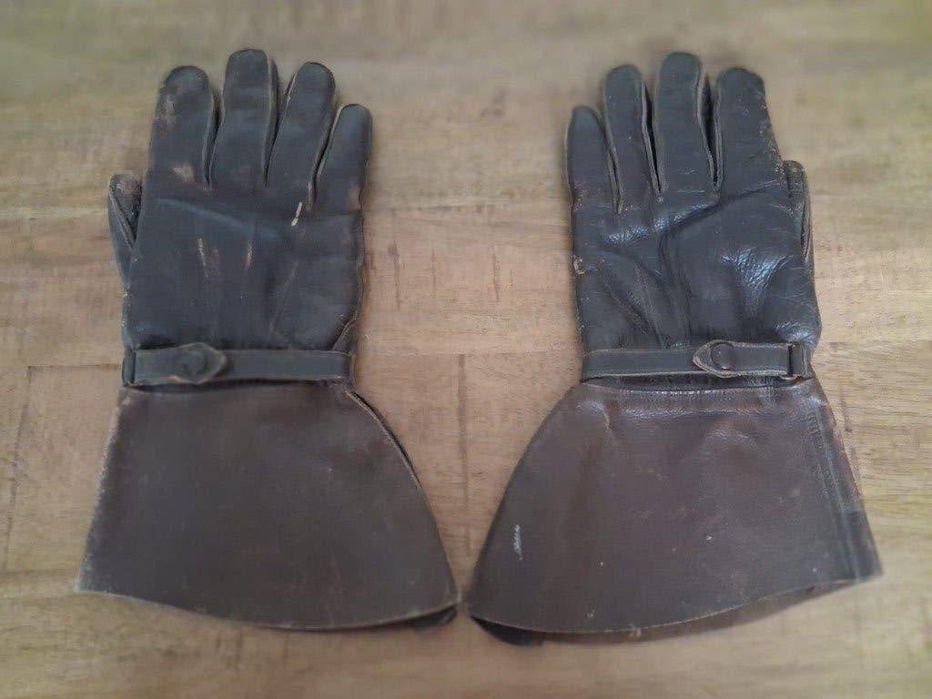 Vintage Leren Motor/piloot handschoenen met voering, Verzenden, Gebruikt, Overige typen, Overige merken