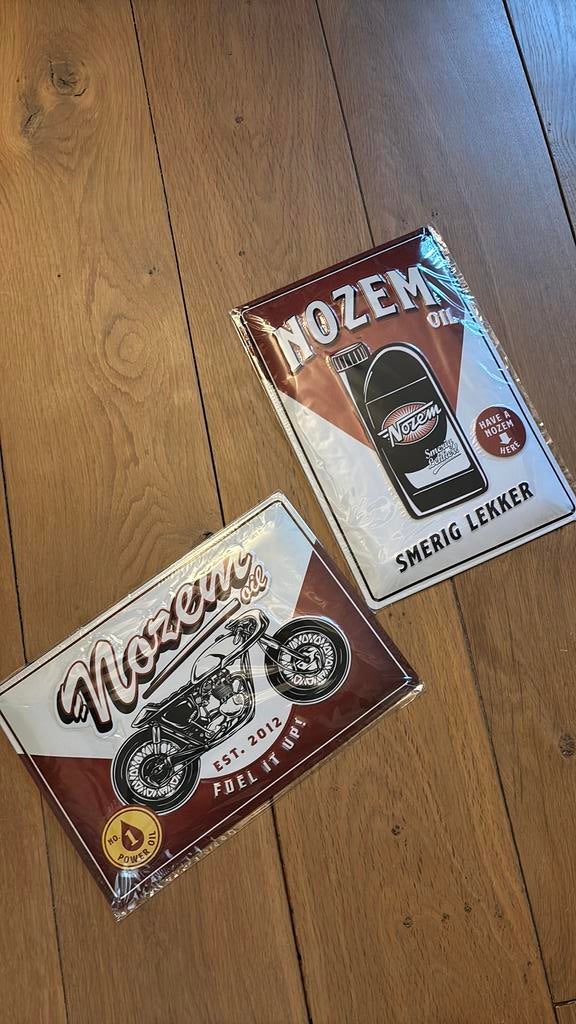 Nozem zwarte cross mancave, Verzenden, Reclamebord