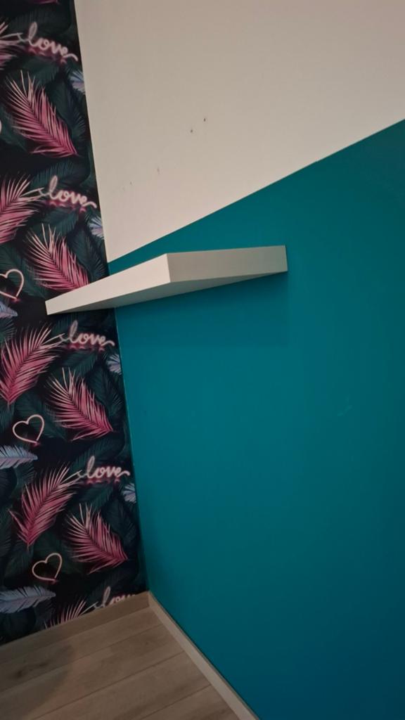 Witte zwevende LACK wandplank Ikea, Ophalen of Verzenden, Zo goed als nieuw
