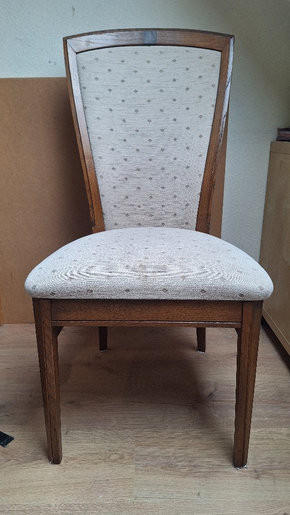 2 eetkamer stoelen, Huis en Inrichting, Stoelen, Ophalen, Gebruikt, Twee, Bruin