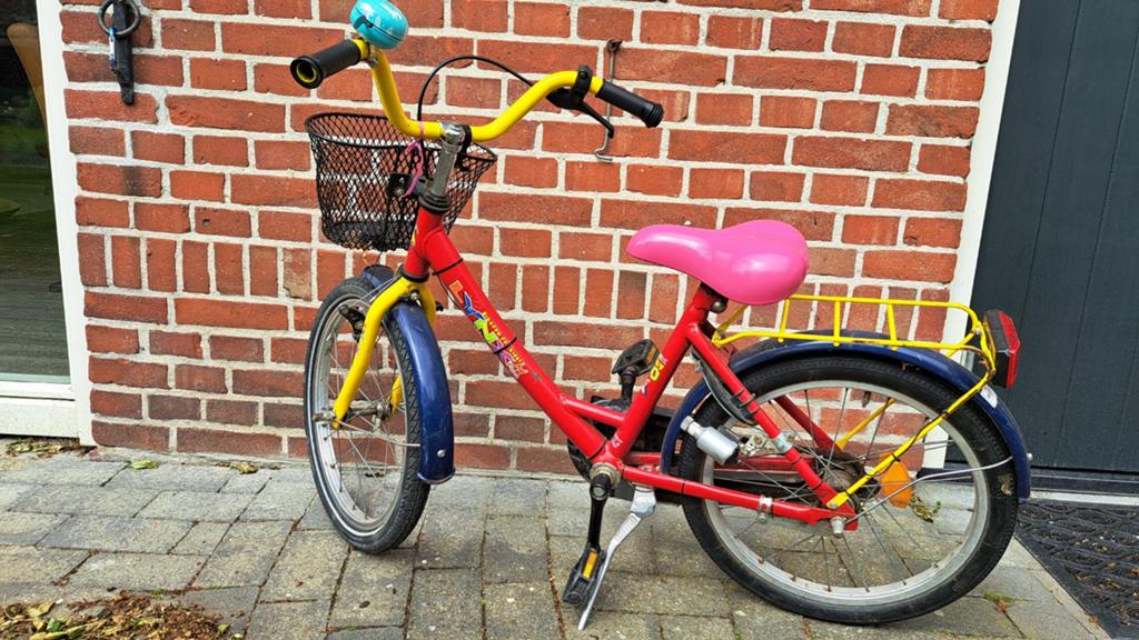 Meisjesfietsje 18 inch, framemaat 33 cm, Ophalen, Gebruikt, 18 inch