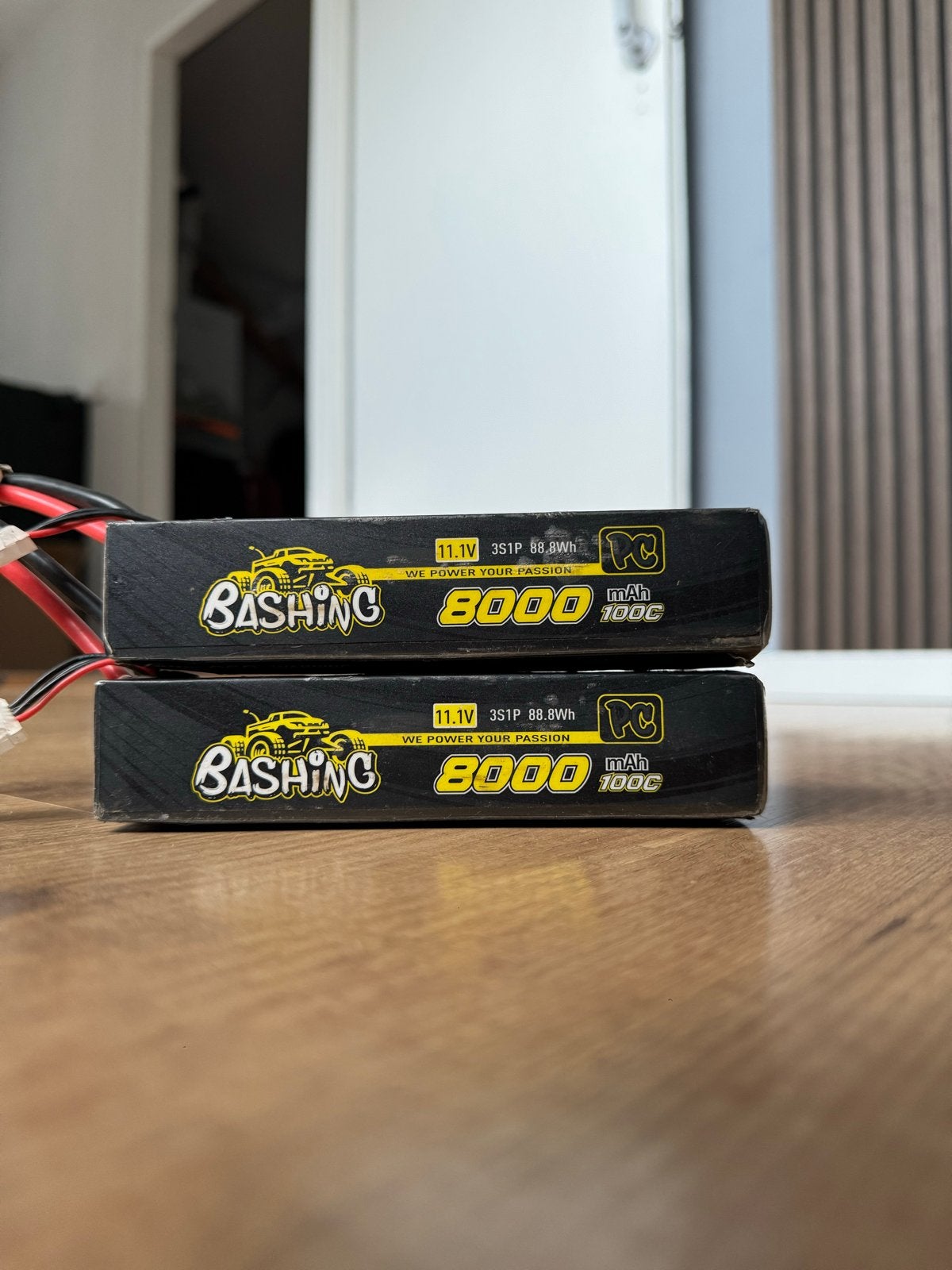 Bashing Gens Ace 8000mAh 11.1V 100C LiPo accu's (2 stuks), Gebruikt, Onderdeel, Overige schalen, Ophalen
