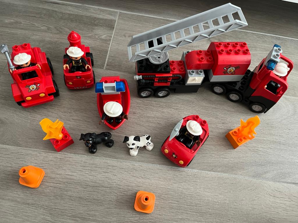 Duplo grote set brandweer, Ophalen, Zo goed als nieuw