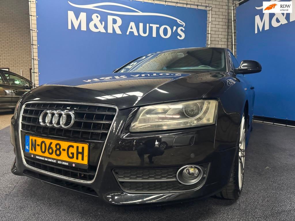Audi A5 Coupé 3.2 FSI V6 Automaat Nieuwe APK, Gebruikt, 4 stoelen, Alcantara, Zwart