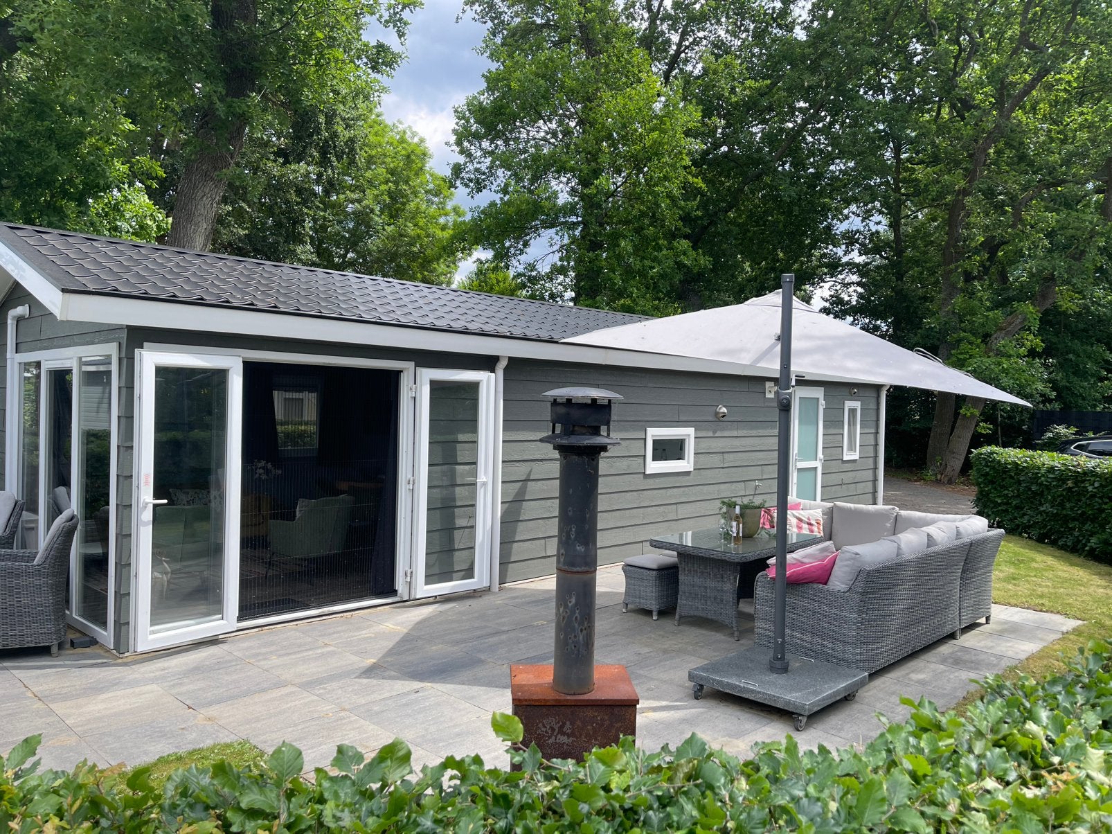 Te koop 6 pers chalet, eigen grond Europarcs badhoophuizen., Wasmachine, Gelderland en Veluwe, Chalet, Bungalow of Caravan, Eigenaar