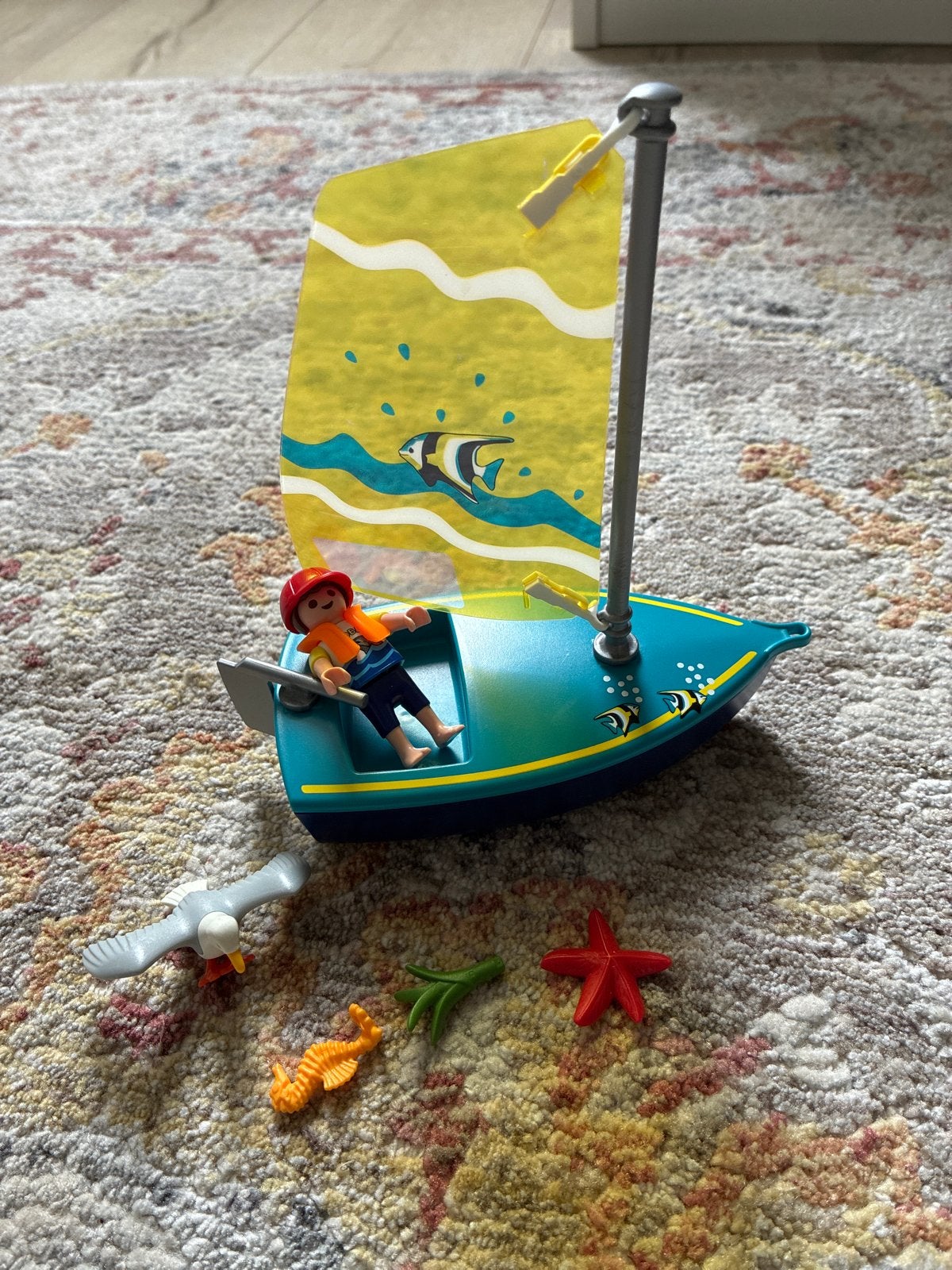 Playmobil zeilboot met figuur en accessoires, Ophalen, Gebruikt, Jongen of Meisje