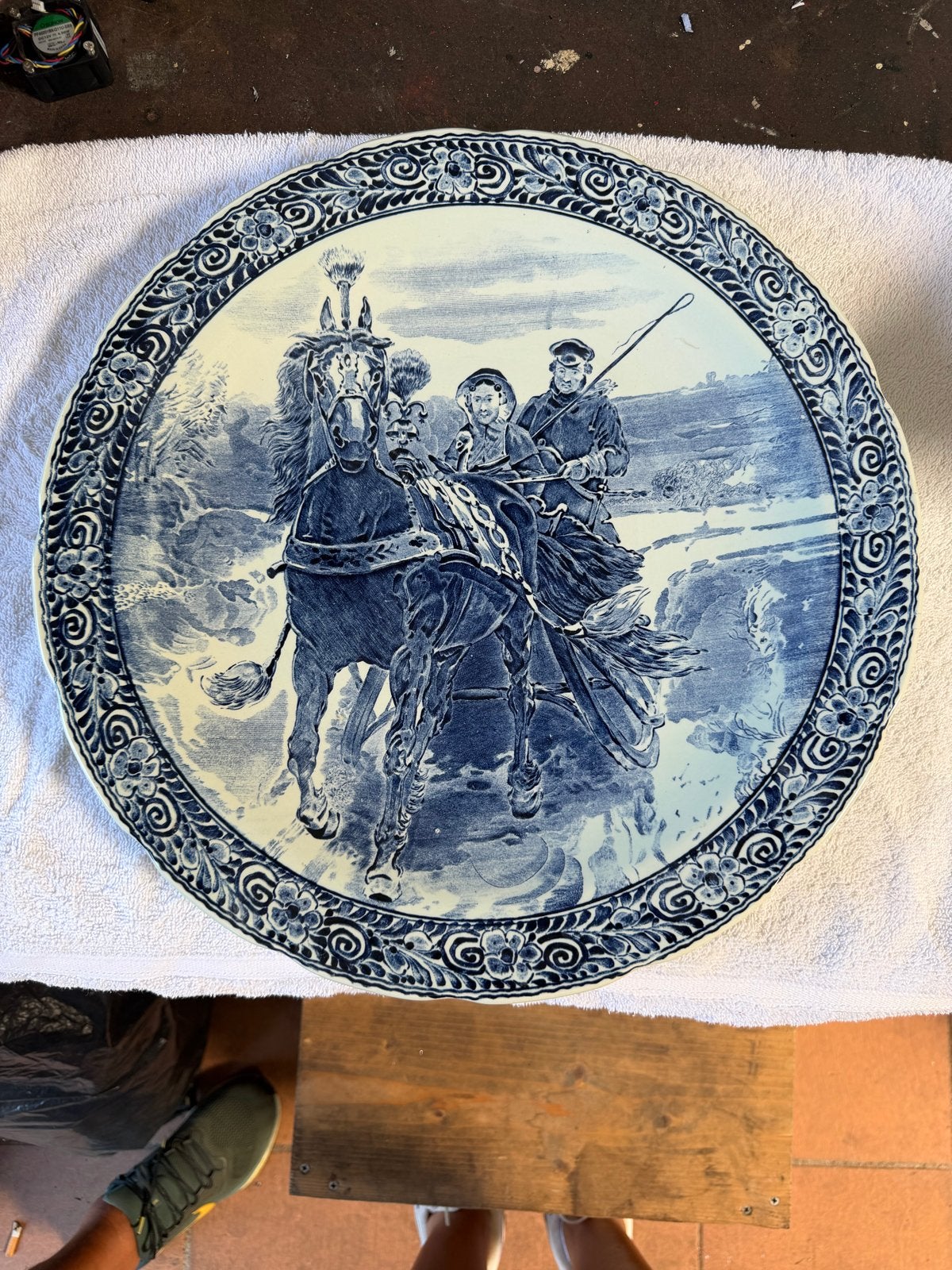 Vintage Delfts Blauw Wandbord - Arreslee Boch Belgium, Verzenden