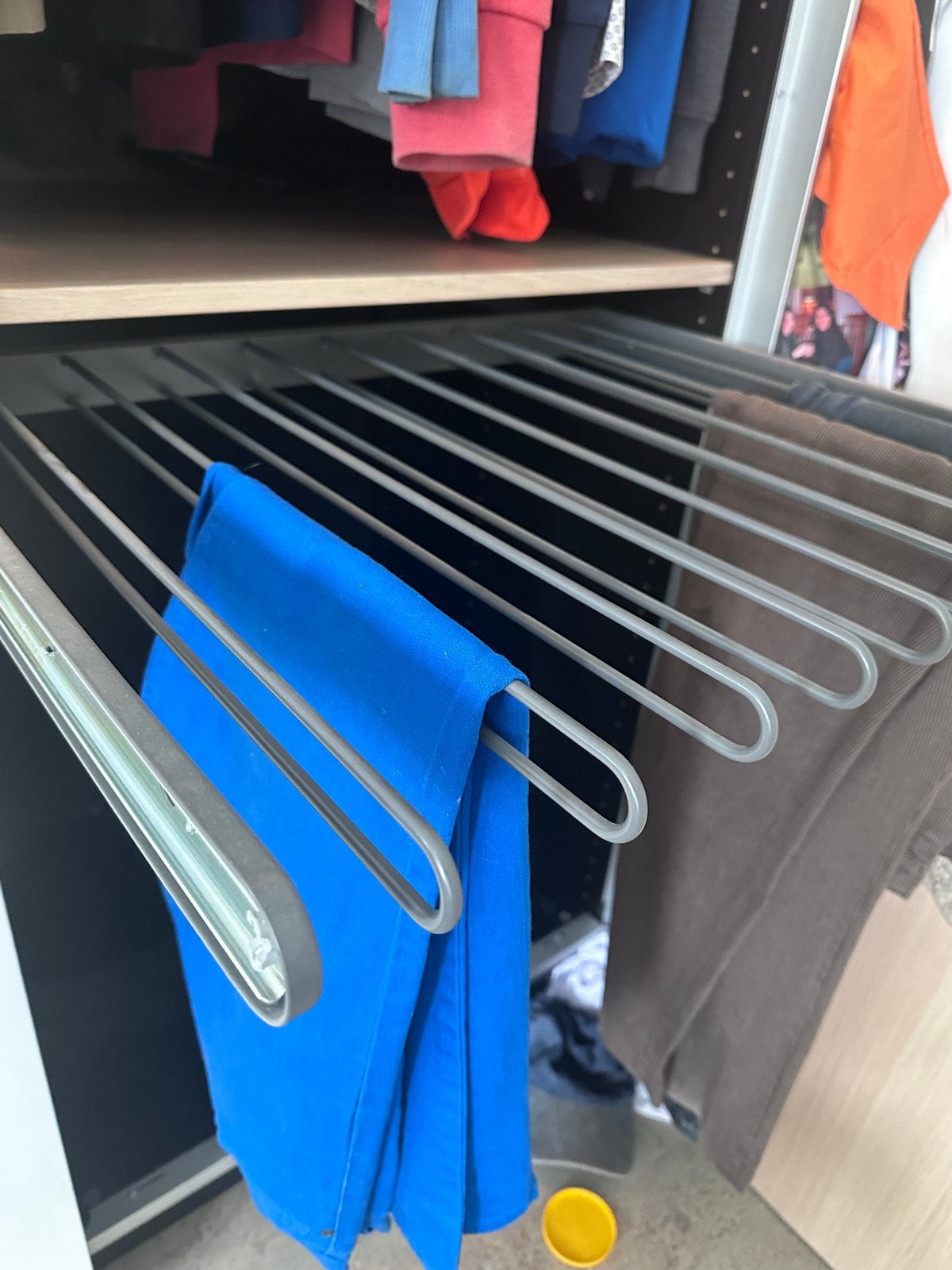 Uitschuifbare broekhanger voor pax ikea 75 cm, 75 cm of meer, Zo goed als nieuw, Minder dan 100 cm, Metaal