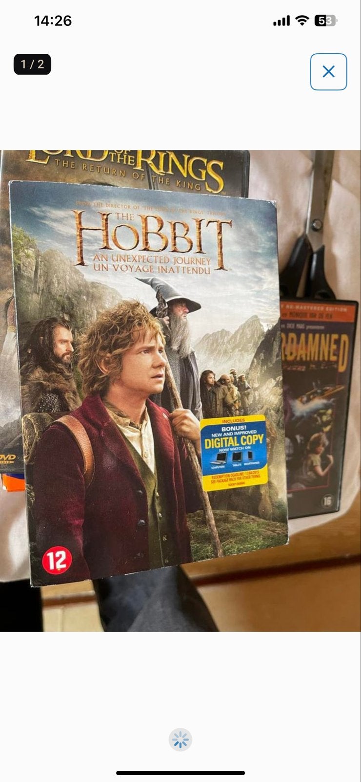 The Hobbit: An Unexpected Journey (DVD) - Bonusmateriaal, Nederlands, Ophalen of Verzenden, Vanaf 12 jaar, Gebruikt