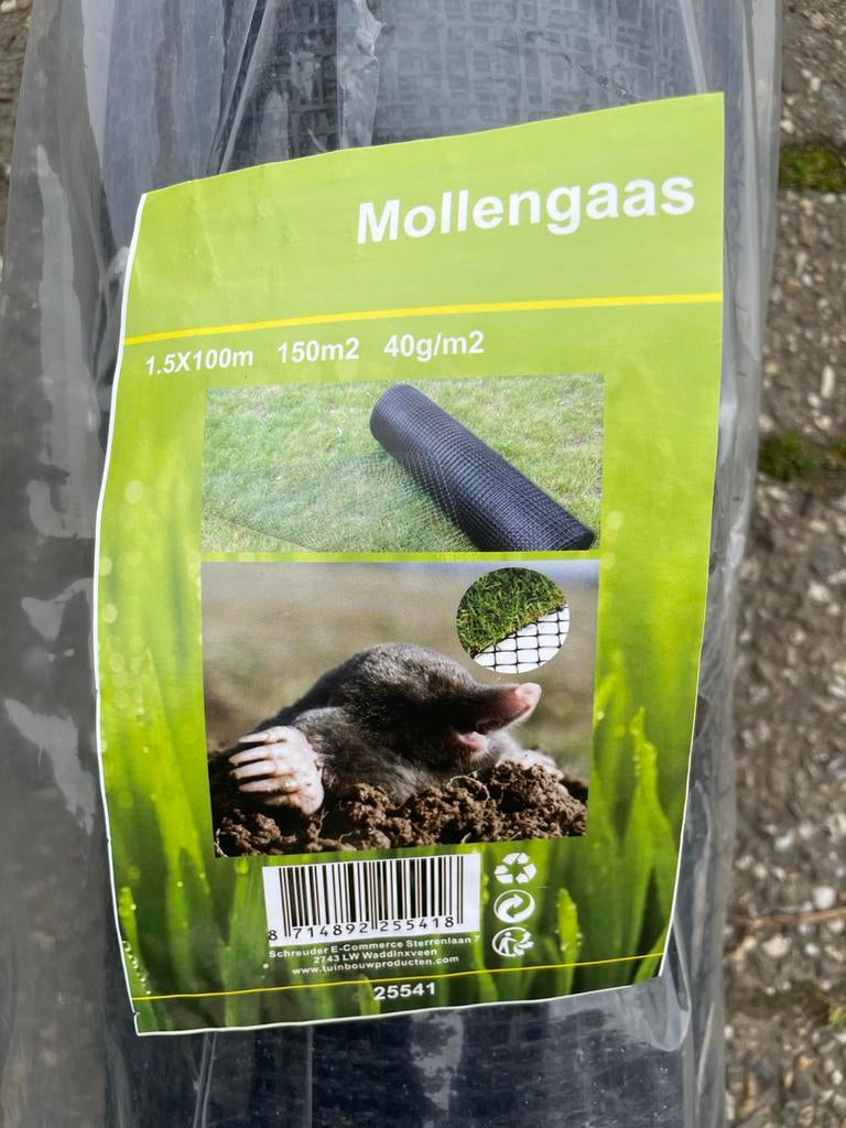 Mollengaas 1,5 x 100 meter 40g/m2 - Nieuw, Ophalen, Nieuw, 20 meter of meer, Gaas
