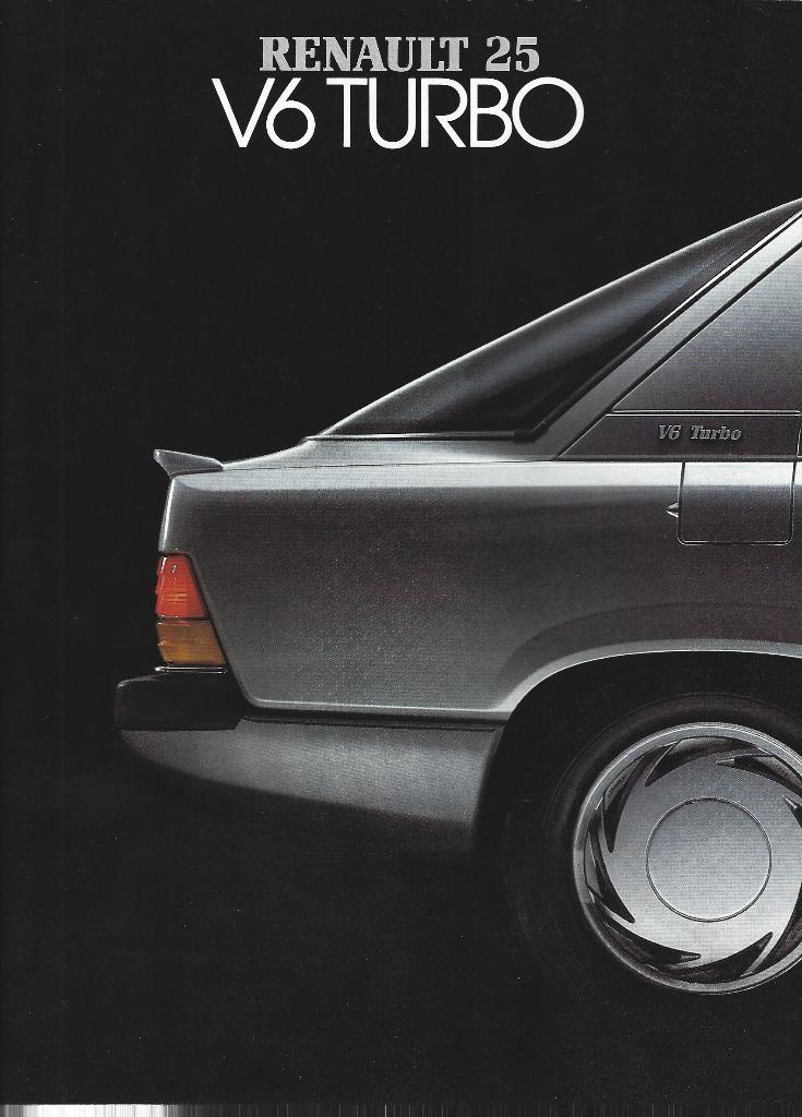 Folder Renault 25 V6 Turbo, Ophalen of Verzenden, Gelezen, Renault