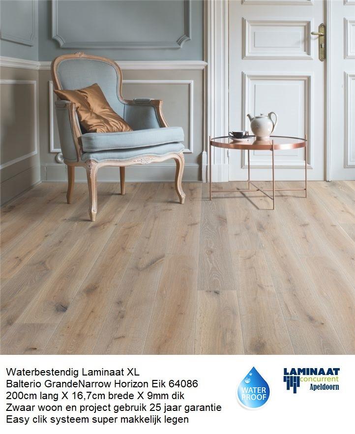 90,20m2 Waterbestendig 9mm Laminaat Horizon Eik 44pak =€1295, Huis en Inrichting, Bruin, 75 m² of meer, Nieuw, Ophalen of Verzenden