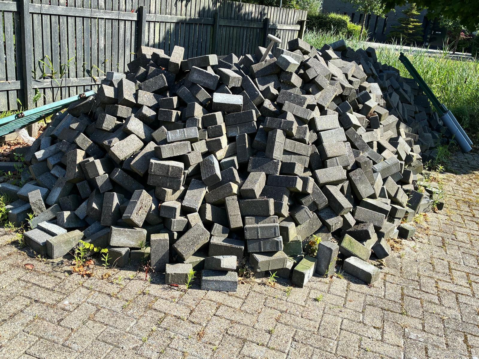 Klinkers / waaltjes grijs, Ophalen, Zo goed als nieuw, Overige typen
