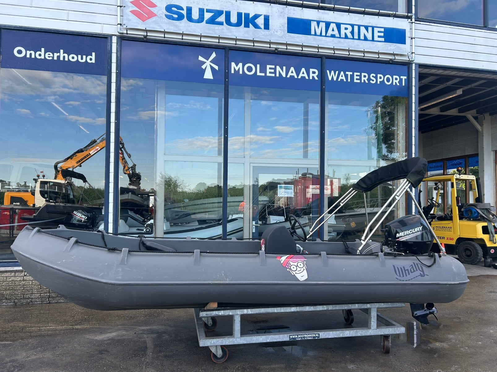 Whaly 435 met Mercury 10 pk takt, bimini, stuurconsole, Ophalen, Overige merken, Gebruikt, 4 m
