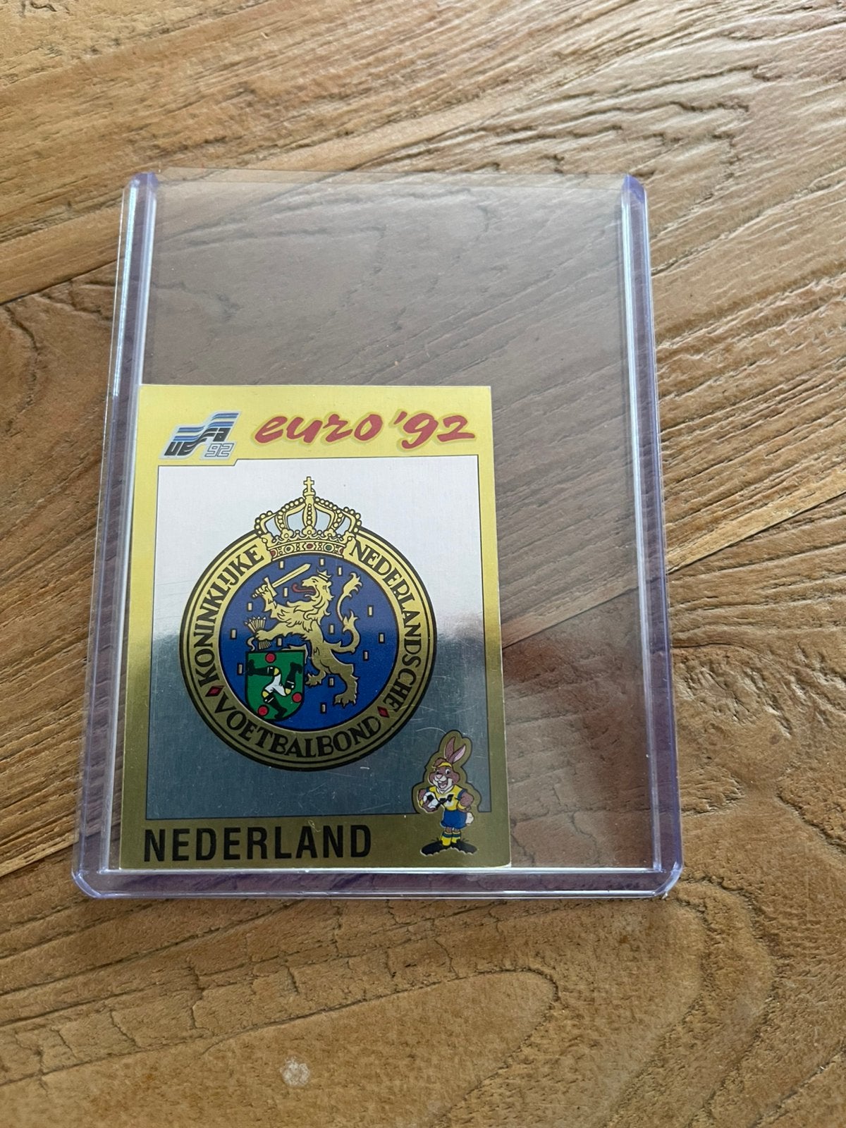 KNVB Enbleem Nederland Panini EK 1992 glimmend, Ophalen of Verzenden, Zo goed als nieuw, Plaatje