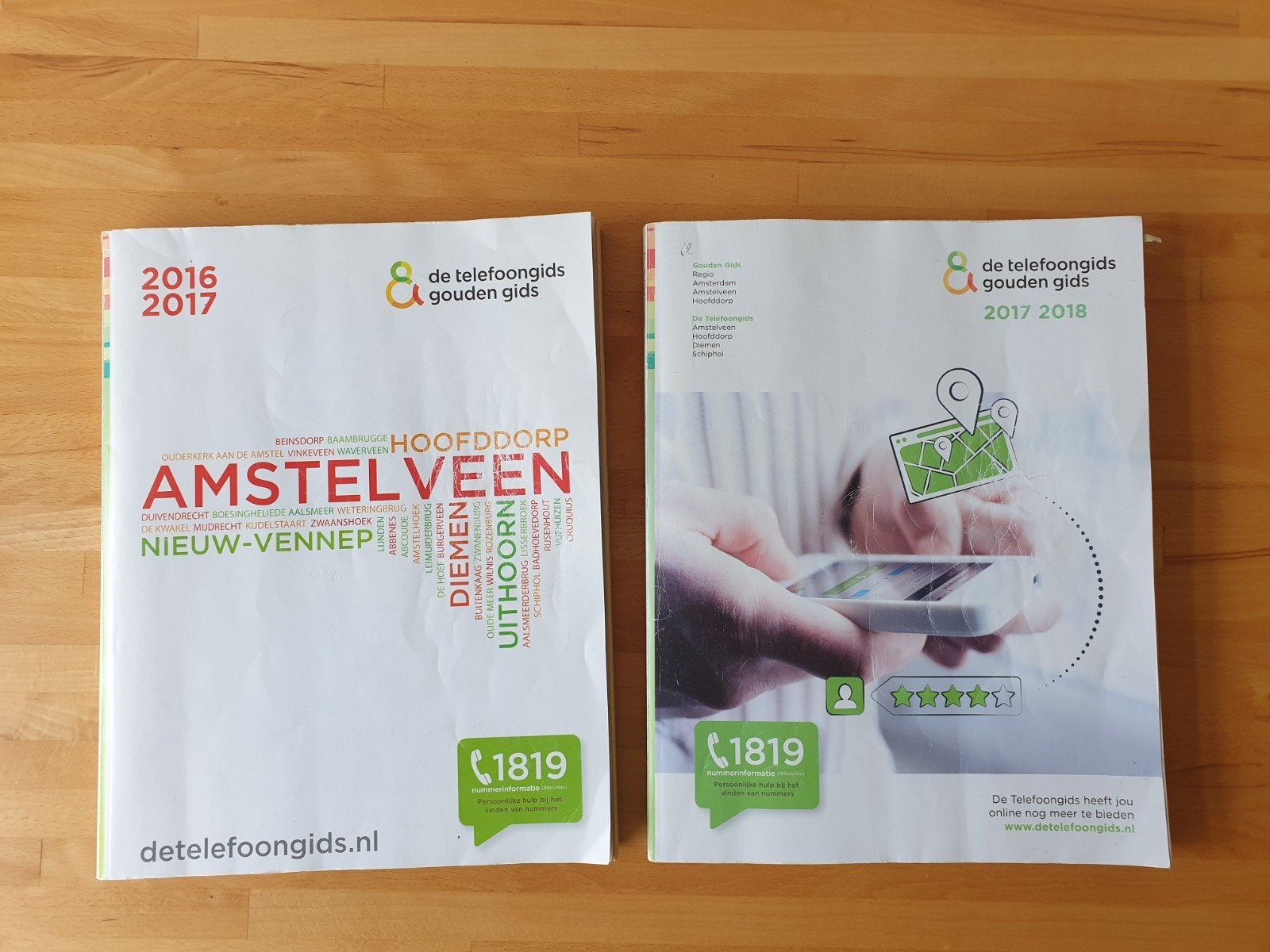 Oude telefoongids gouden gids 2x, Ophalen, Gelezen