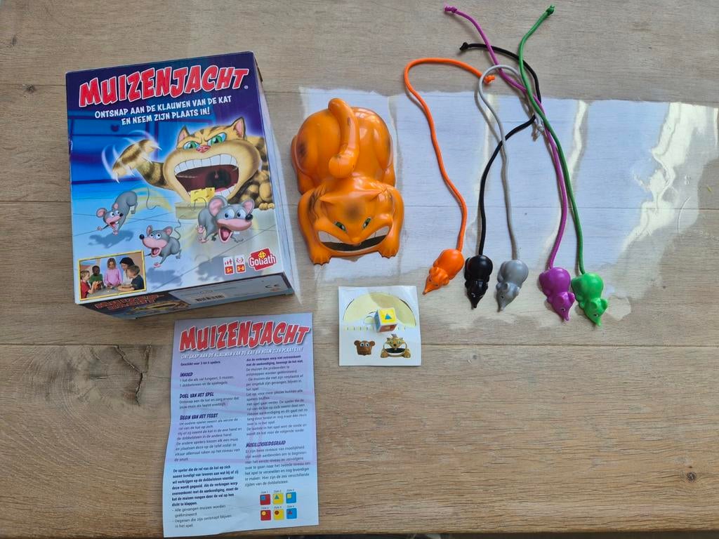 Muizenjacht Spel van Goliath - Ontsnap aan de Kat!, Drie of vier spelers, Ophalen of Verzenden, Gebruikt, Goliath