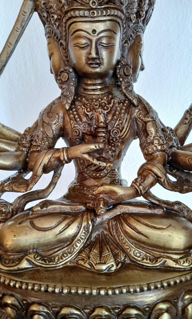 Bijzonder mooi boeddhabeeld van Maha Manjushri., Ophalen of Verzenden