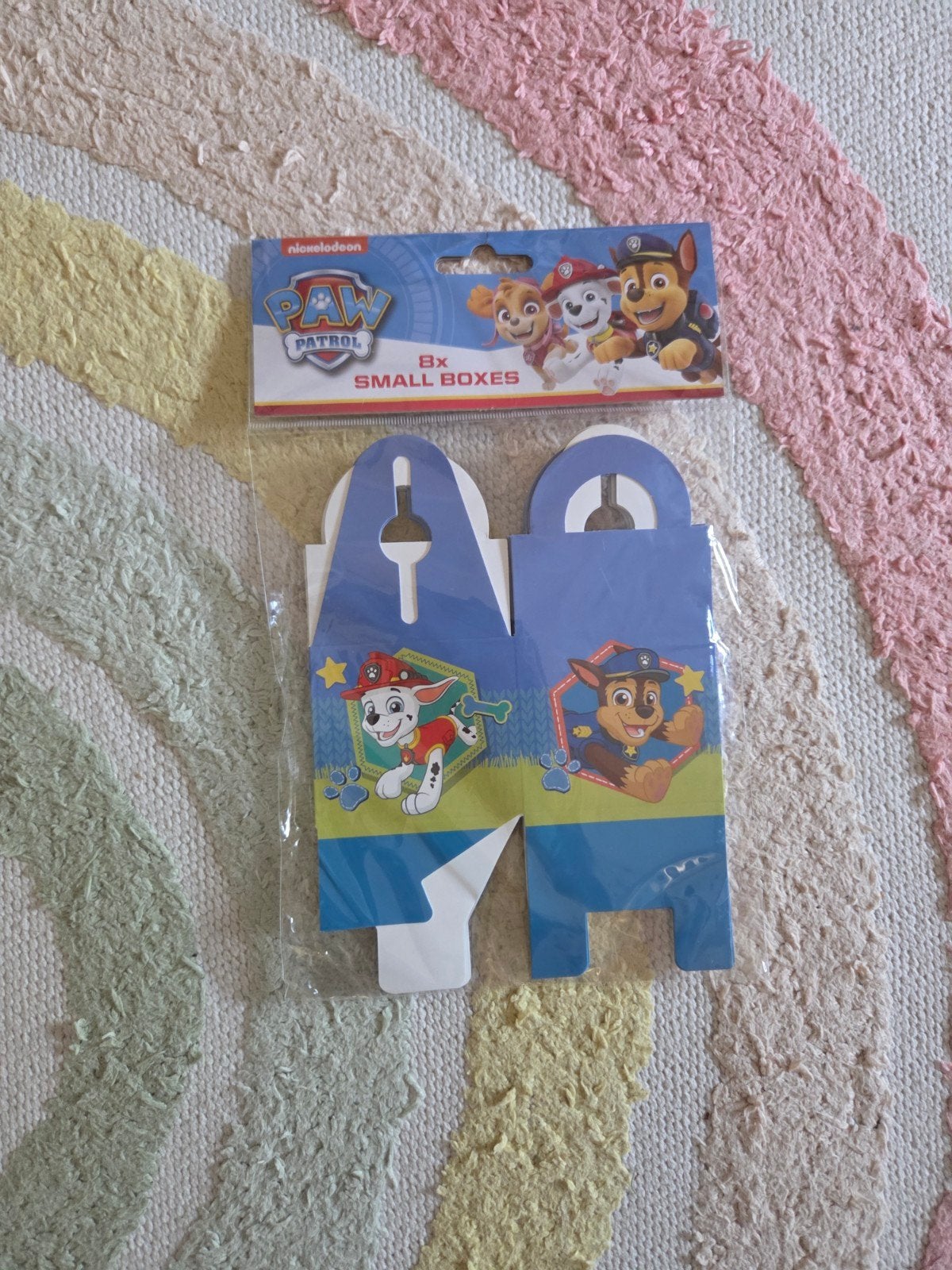 Nieuw: traktatie doosjes 8 stuks Paw Patrol, Ophalen of Verzenden, Nieuw, Feestartikel, Verjaardag