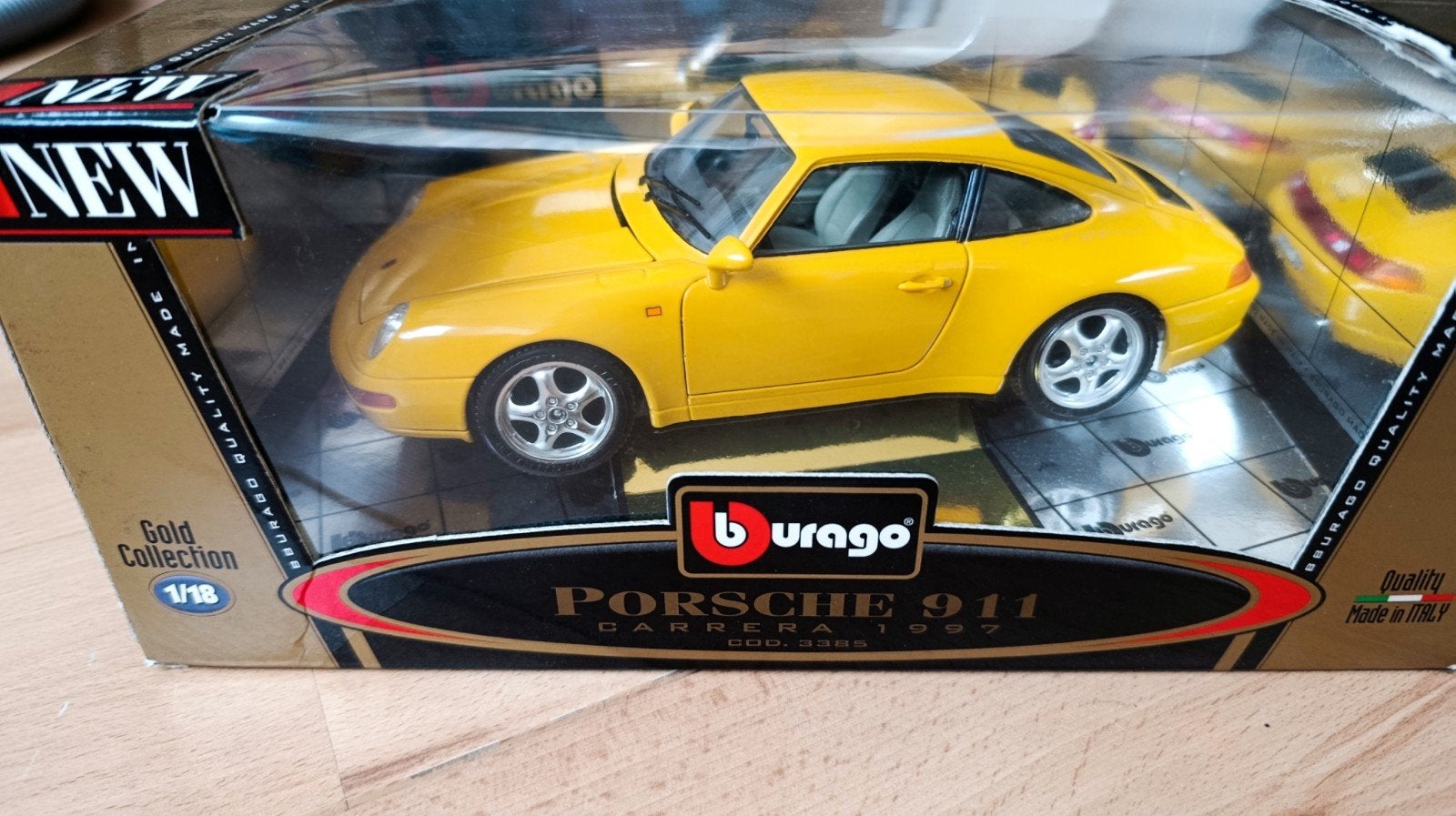 Porsche 911 Carrera 1:18 1993, Hobby en Vrije tijd, Modelauto's | 1:18, Ophalen of Verzenden, Nieuw, Auto, Bburago