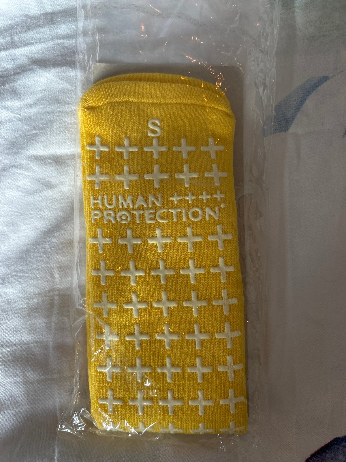 Gele antislip sokken - Human Protection (Maat S), Sokken en Kniesokken, Nieuw, Ophalen of Verzenden, Geel