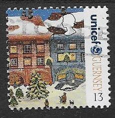 Guernsey 1995   Unicef / Kerst  683, Ophalen of Verzenden, Gestempeld