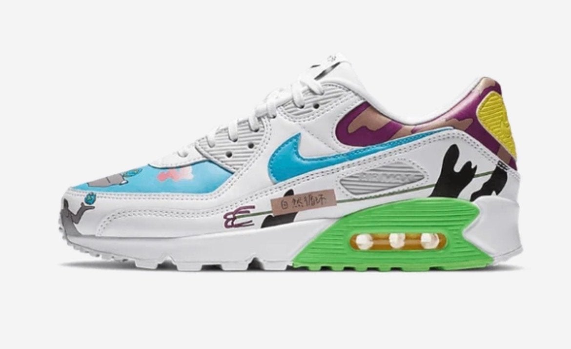 Nike Air Max 90 Flyleather Ruohan Wang sneakers - Maat 43, Ophalen of Verzenden, Nieuw, Overige kleuren, Sneakers of Gympen